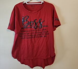 On Fire Bold Red Boss Graphic Tee